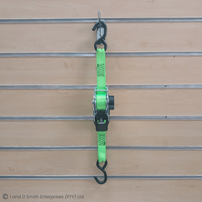 B&O - Rachet Strap 1 Inch x 6ft Retractable Tie Down Green