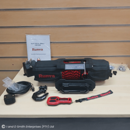 Runva - Winch 4500lbs (2041kg) 12v EWV Series with Synthetic Rope & Wireless remote