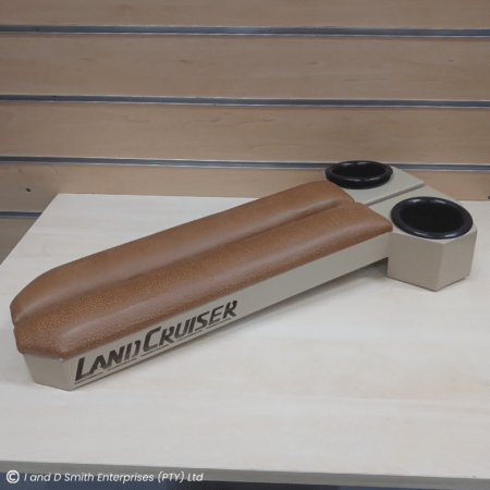 L/C Front Arm Rest (Beige Metal with Tan Brown Leather)