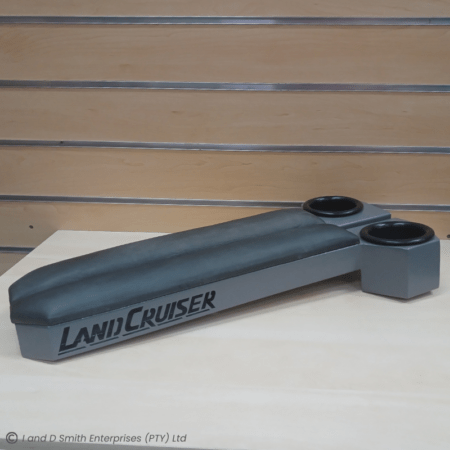 L/C Front Arm Rest (Grey Metal with Dark Grey Leather)