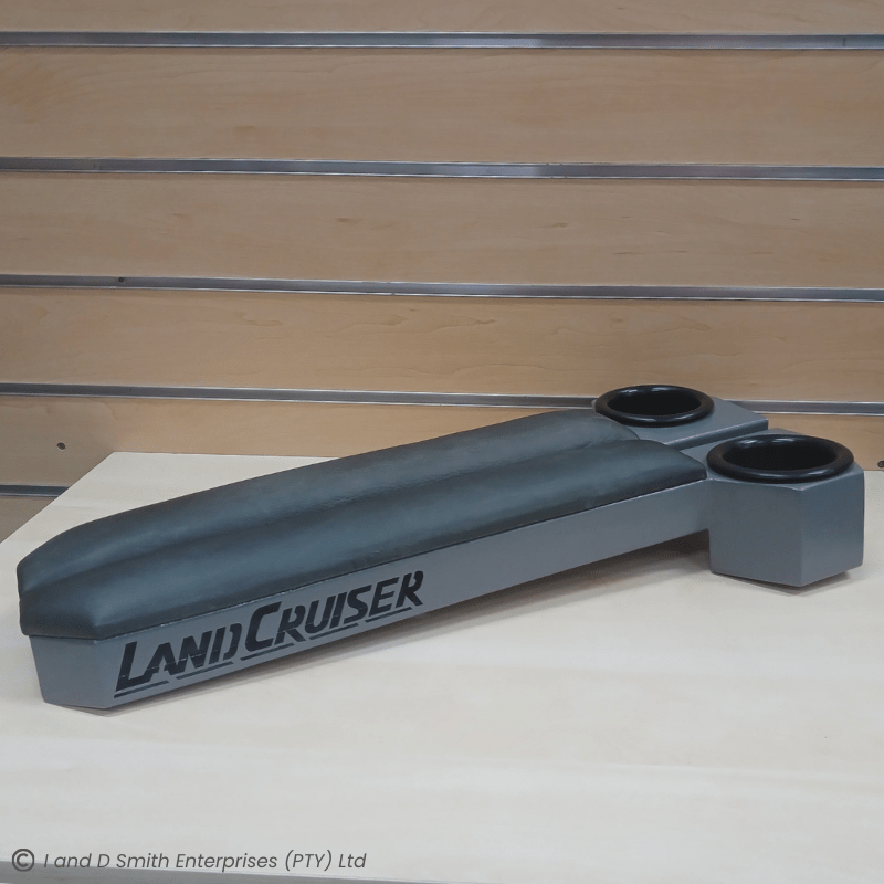 L/C Front Arm Rest (Grey Metal with Dark Grey Leather)